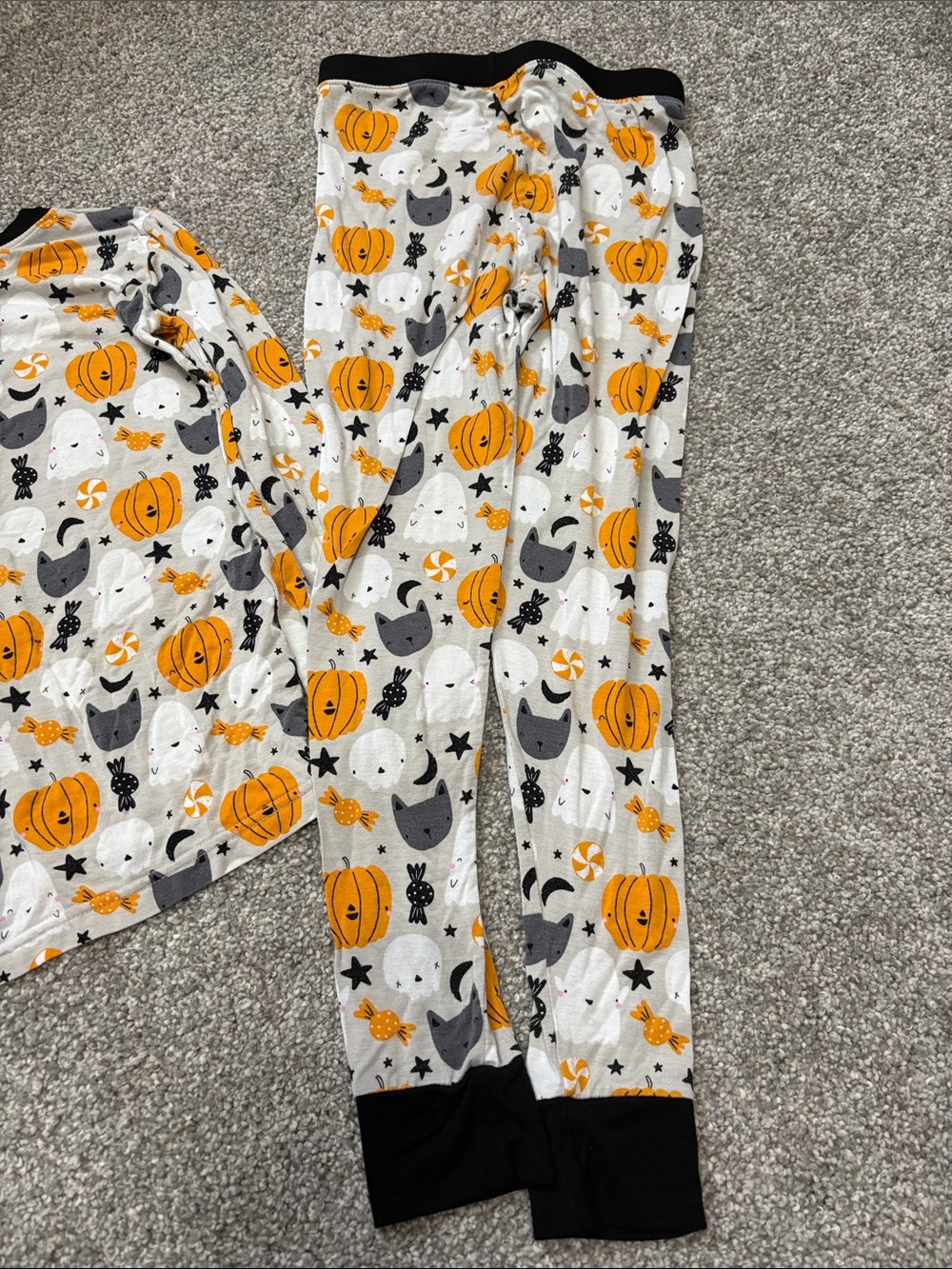 Little Sleepies Boo Crew Pumpkin Halloween Pajamas - Picture 5 of 6